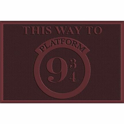 Harry Potter Doormat (Platform 9 and ¾ Design) 40cm x 60cm Rubber Mat, Gifts for Women Gifts for Men - Official Merchandise