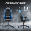 Farini Gaming Chair, Gaming Chair for Adults,High Back PC Computer Chair with Lumbar Support, Headrest (Black & Blue)