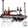 EMISOO Wall Mounted Wine Rack,Hanging Bar Glass Rack,Hanging Bottle Holder,Storage Store Red, White, Champagne, Home & Kitchen Décor Storage Hold