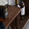 PIBM Fashion Creative Wall Mounted Wine Rack, Wooden Hanging Goblet Holder Inverted Cup Frame for Restaurant Living Room Bar J1030
