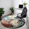 Khalidah Office Chair Mat for Hardwood & Tile Floor, 47" × 47" Computer Chair Mat for Rolling Chair, Under Desk Low-Pile Rug, Multi-Purpose Floor