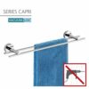 Wenko 22321100 Bath Towel Rail Chrome Die-Cast Zinc 12 x 23 x 6 cm
