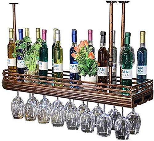 OUSIKA Wine Racks,Wine Lovers/Ceiling Wine Racks Hanging Wine Glass Rack Red Wine Cup Holder Goblet Rack Bottle Rack Glass Rack Stemware Racks Vi