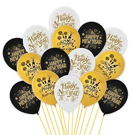 Happy New Year Decorations Table Cloth，PVC Plastic Wipe Clean Tablecloth - Waterproof Square Table Cover Protector for Kitchen Picnic Outdoor Ind