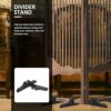 2pc Folding Room Divider Stand,Screen Panel Feet Room Divider Bracket Plastic Base Support Legs for Hotel Home Office