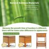 FATIVO Retro Bedside Table 2-Tier Square Nightstand with Drawer Sturdy Bamboo Sofa End Table Indoor Plant Display Table Coffee Side Table for Liv