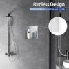 Qeke Stainless Steel Shower Niche 12" X 12", No Tile Needed Wall Niche Shower, Recessed Shower Shelf for Bathroom Storage, Matte White