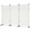 White Room Divider Wall Dividers for Rooms 3 Panel Folding Privacy Screens Indoor Partitions and Deviders Freestanding Portable Changing Separtio