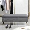 Storage Ottoman Bench for Bedroom, Premium Storage Bench End of Bed Upholstered Bench, Modern Bedroom Bench Entryway Bench Ottoman, for Bedroom,