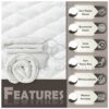 Quilted Mattress Topper King Size 10cm Deep | Hotel Quality King Size Mattress Topper 4 Inch Thick with Elastic Corner Straps | Hypoallergenic &