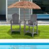 ZCMEB 2 Piece Armrest Dining Chair Cushion Sofa Furniture Black
