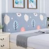 Zoey's store Nordic Style Stretch Back Cover for Headboards - Curved Leather Wood Protector Cover - 5ft x 2.6ft