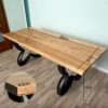 Clover Luxury Dining Table 200cm x 80cm | Solid ash wood | Unique modern design and warm appearance | Large epoxy resin wooden table