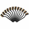 Akls Mini Brass Wire Brushes Plastic Handles Wire Brush for Cleaning Rust, Metal Work Pieces, Welding Slag and Rust, Greasy Dirt, 12pcs