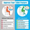 Toilet Stool for Adults, 7 Inch Bathroom Poop Stool for Adults, Waterproof and Anti-Slip Potty Stool, Improve Bathroom Posture and Comfort, Healt