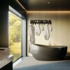 Towel Rack for Hot Tub Bathroom Towel Holder with 10 Hooks Towel Hanger Wall Mounted for Robes, Clothes, Towels - Hot Tub Accessories Outdoor