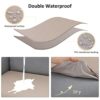 YISUN Waterproof Couch Cushion Covers, Stretch Sofa Cushion Covers, Sofa Cushion Covers Replacement Stretch Sofa Covers, Furniture Protector Seat