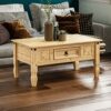 Amazon Brand - Movian Corona TV Cabinet, 2 Door 1 Shelf, Solid Pine Wood, 51 x 120 x 40 cm & Brand - Movian Corona Coffee Table With Drawer, Dist