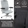 FERCAISH 2 Pcs Office Chair Arm Covers, Removable and Durable Elastic Wheelchair Arm Rest Slipcovers - Washable Sponge Armrest Pads for Home Offi