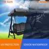Swing Chair Canopy Replacement 3 Seater Garden Swing Seat Canopy Cover Garden Hammock Cover Waterproof Rip Proof Replacement Canopy for Garden Sw