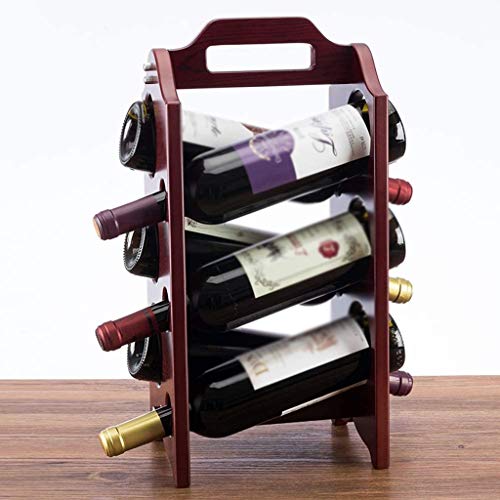 CZDYUF European Creative Wine Rack, Solid Wood Wine Bottle Rack Wooden Shelf Home Decoration