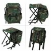 VGEBY Fishing Folding Chairs, Camouflage Fishing Seat Stool with Storage Bag for Camping Fishing Hiking Gardening Traveling Picnic