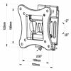 TM Electron TMSLC016 Universal Tilting Wall Mount for LED, OLED, LCD, Plasma 10" up to 24", Max 15 kg, VESA 100X100