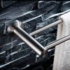 Towel Bar 304 Stainless Steel Double Lever Towel Bracket Towel Rail Wall Hanging Towel Holder for Bathroom Balcony Kitchen Towel Rack Modern and