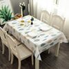 137*180cm Grey Checkered PVC TableCloth Plaid Wipeable Tablecloth Rectangular,Plastic Wipe Clean Tablecloth Stain Resistant,Waterproof,Oil-proof