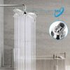 Fixed Shower Head, High-Pressure 8 inch Shower Head, Round Luxury Modern Chrome Look, Silicone Nozzles, Adjustable Shower Head Round with Swivel