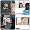 Auptiz Tri-fold Vanity Hanging Mirror(Foldable), with Touch Switch & LED Lighting- Dimmable and Adjustable Height Brackets, for Makeup/Washing/Ha