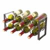 2-Tier Stackable Freestanding Wine Rack,Standing Bottles Holder Organizer,Wine Storage Shelf,Tabletop Stackable Wine Rack,Perfect for Bar,Wine Ce