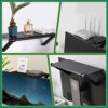 QLOUNI TV Top Rack Shelf, Monitor Top Storage Shelf Adjustable Screen Top Shelf TV Storage Rack Foldable Monitor Top Bracket for Flat Screen TV C