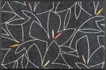 wash+dry Linostre Door Mat 50 x 75 cm Grey Inside and Outside Washable