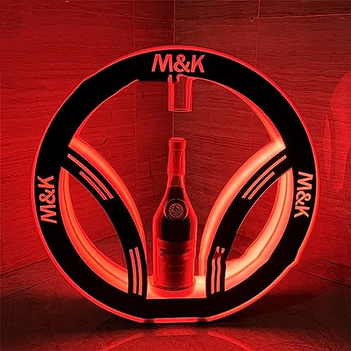 DISHENGZHEN LED Lighted Liquor Bottle Display Shelf VIP Bottle Presenter Chargeable Bottle Service Sparklers 7 Color Lights For Bar/Hotel/Nightcl