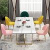 dining chair Kitchen Dining Room Furniture Chairs Velvet Dining Chair Set Of 4 Kitchen Chair Metal Legs Makeup Chairs Upholstered Accent Bedroom