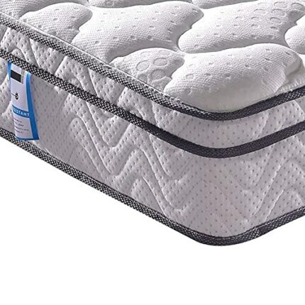 Vesgantti 4FT Small Double Mattress, 10.3 Inch Pocket Sprung Mattress Small Double with Breathable Foam and Individually Wrapped Spring - Medium