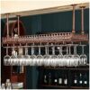 Stylish Simplicity Industrial Retro Stylish Simplicity Wine Rack Creative Metal Display Inverted Wine Glass Holder Household Goblet Holder Adjust