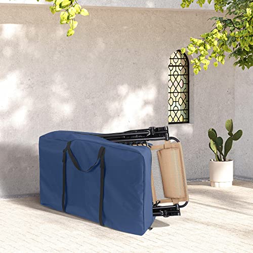 Explore Land Heavy Duty Chair Storage Bag for Folding Longue Chair, Zero Gravity Chair, Light Weight Transport Chair (42 Lx 9 Wx 28 H inches, Blu