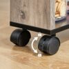 HOOBRO Slim Storage Trolley, Narrow Kitchen Cart, Slide Out Kitchen Trolley on Wheels, 4-Tier Rolling Utility Cart with Handle, for Small Space,