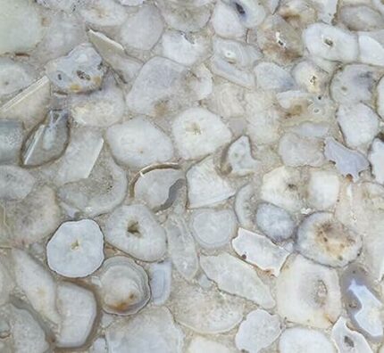 Gifts And Artefacts 36 x 36 Inches Square Shape White Agate Shape Dining Table Top Semi Precious Gemstone Resin Art Kitchen Table