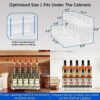 eipizx Coffee Syrup Organizer 2 Tier Syrup Bottle Holder Rack for Coffee Bar 10 Bottles White Wine Bottle Rack Coffee Syrup Stand Shelf for Syrup