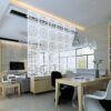 YIZUNNU 12Pcs/Set White Hanging Room Divider Panel, Wooden Room Divider Screens, DIY Home Partition Decor 29x29cm