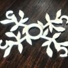 Wine Bottle Glass Holder/Butler For Four Glasses: White Vine Style
