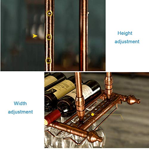 MiroDo Wine Rack Wall-Mounted Metal Hanging Rack Goblet Holder Shelf Stemware Racks Hanging Wine Glass Holder Wine Bottle Holder Wall Shelf Stora