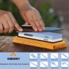 Whetstone Sharpening Stone Kit Dual Sided 1000/6000 Grit Professional Whetstone Knife Sharpener Stone Wet Stone Set Nonslip Bamboo Base Angle Gui
