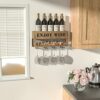JACKCUBE Design Cork Storage Wall Mounted Wine Rack, Wood storage for wine cork, Bottle shelves for Display Party Living room, Kitchen Organizer