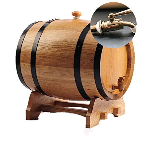 PIBM Stylish Simplicity Wine Shelf Bileless Oak Casks 5 Liters of Baked Oak Barrels from Vats, Wood Color , b