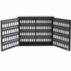 Acrimet Key Cabinet Organizer 128 Positions with Lock (Wall Mount) (128 Smoke Tags Included) (Black Cabinet)