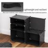CSUNNY Plastic Integrated Shoe Shoe Box Storage Box Transparent Drawer Shoe Cabinet Multi layered Shoe Frame Home Furnishing Storage,Black,6